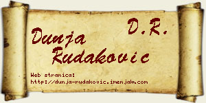 Dunja Rudaković vizit kartica